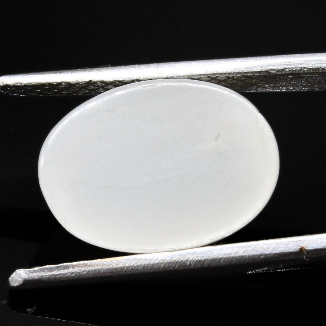 5.9Ct Natural Cloudy white Moonstone Oval Rashi Gemstone