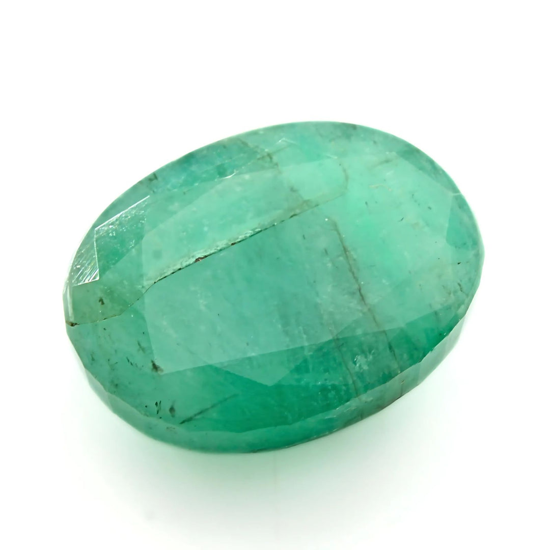 8.1Ct Natural Green Emerald (Panna) Oval Cut Gemstone