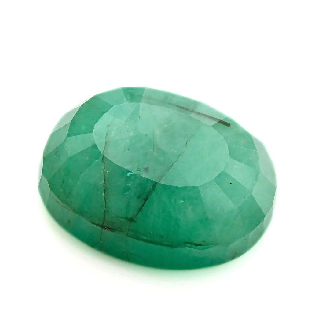 8.1Ct Natural Green Emerald (Panna) Oval Cut Gemstone