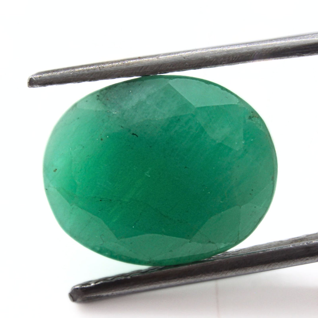 6.3Ct Natural Green Emerald (Panna) Oval Cut Gemstone