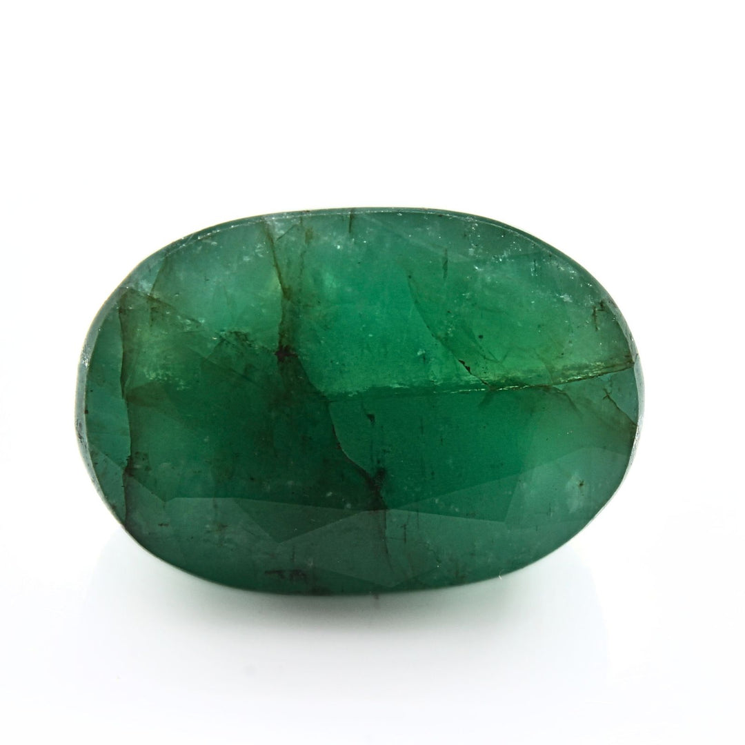 7.1Ct Natural Green Emerald (Panna) Oval Cut Gemstone