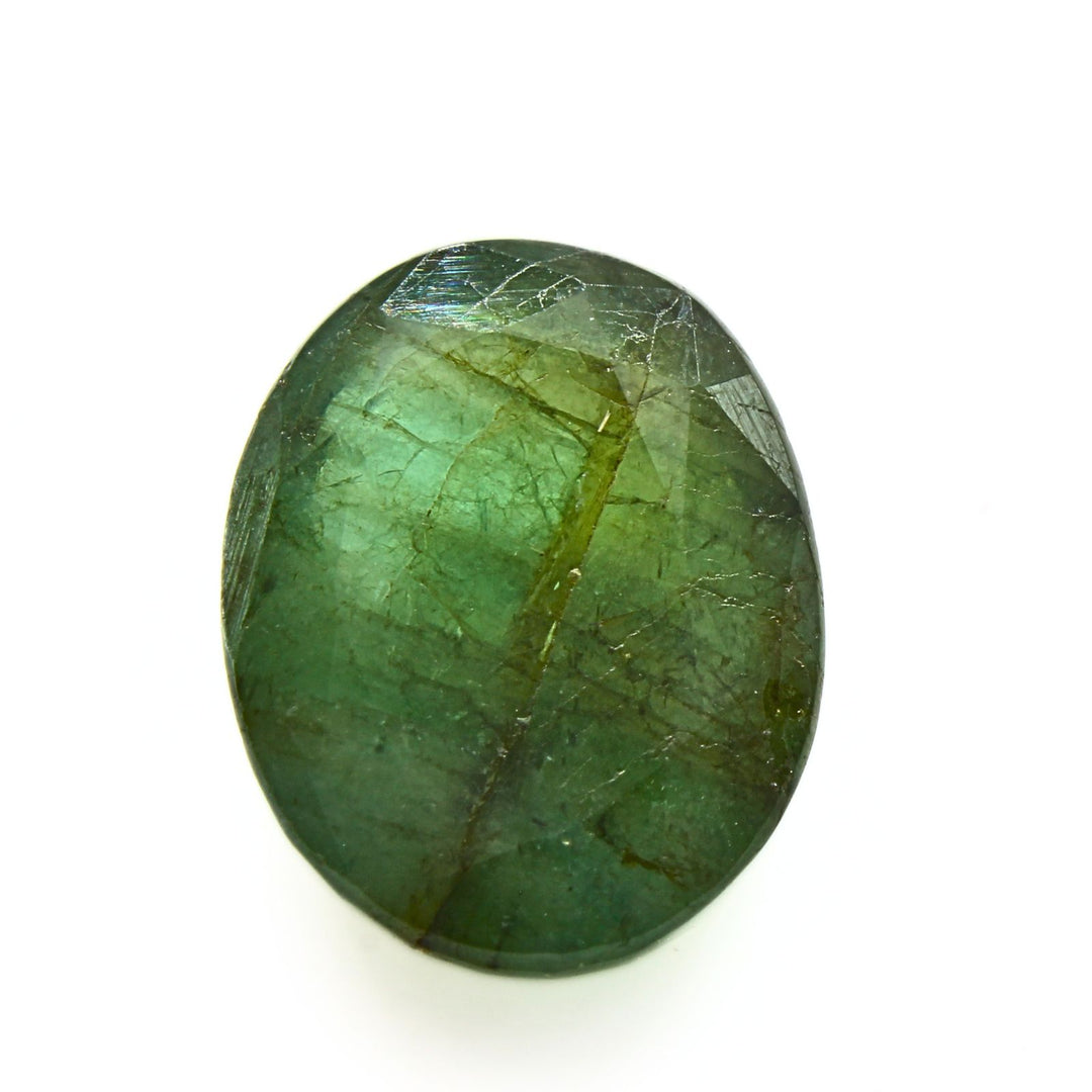 5.4Ct Natural Green Emerald (Panna) Oval Cut Gemstone