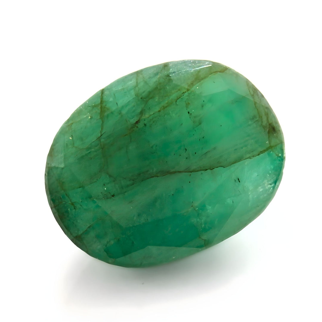 4.7Ct Natural Green Emerald (Panna) Oval Cut Gemstone