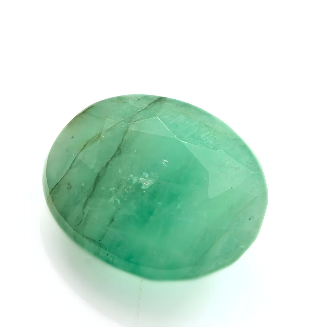 3.7Ct Natural Green Emerald (Panna) Oval Cut Gemstone