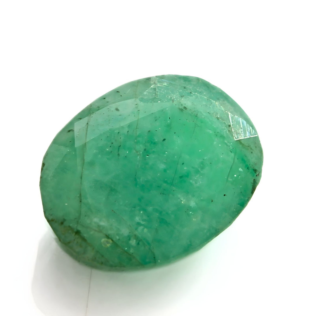 3.2Ct Natural Green Emerald (Panna) Oval Cut Gemstone