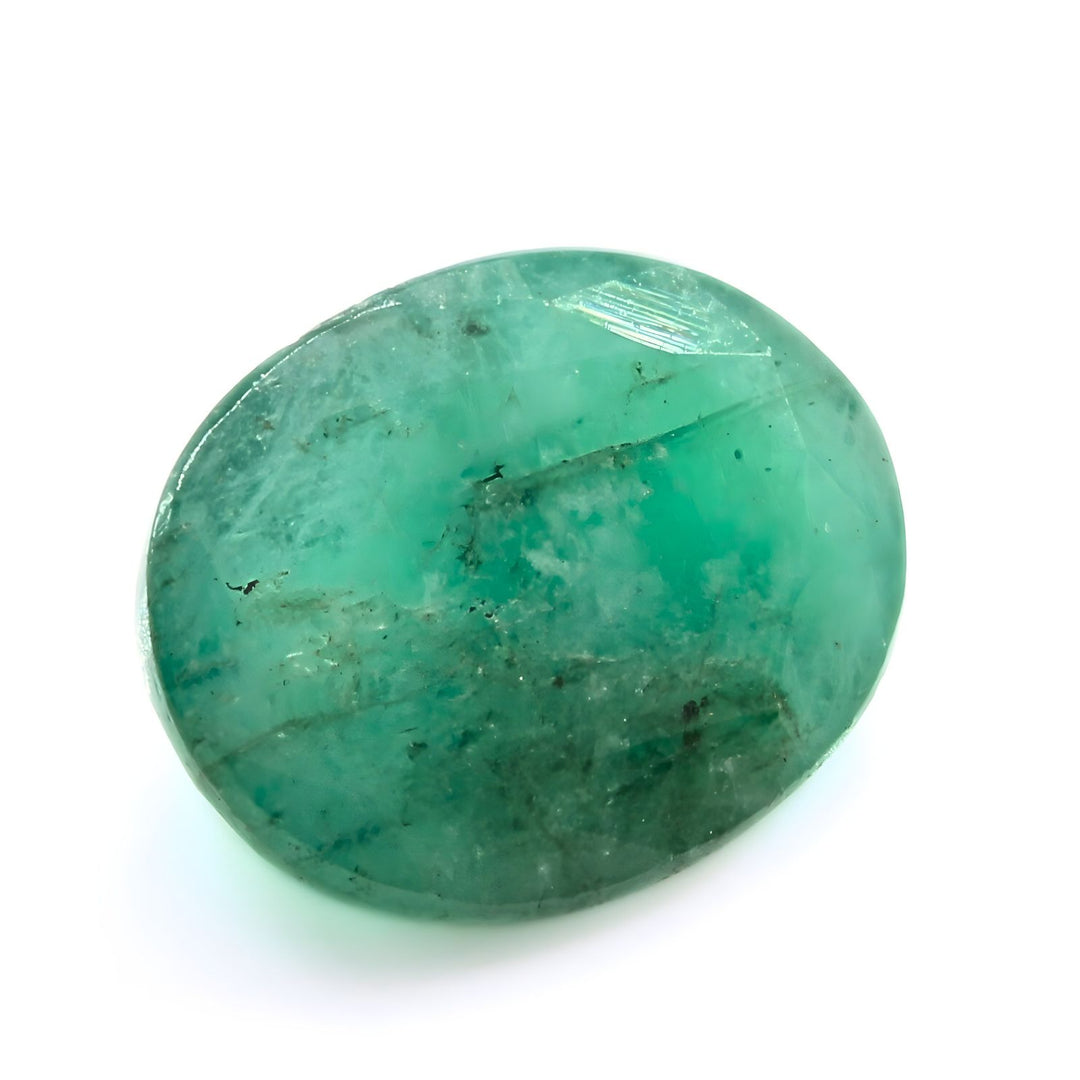 3.3Ct Natural Green Emerald (Panna) Oval Cut Gemstone