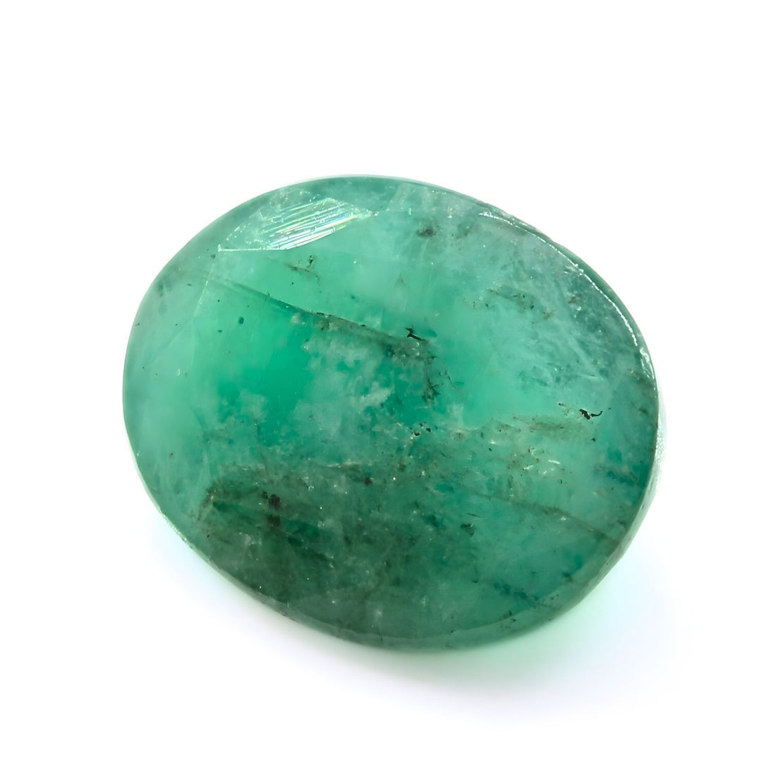 3.3Ct Natural Green Emerald (Panna) Oval Cut Gemstone