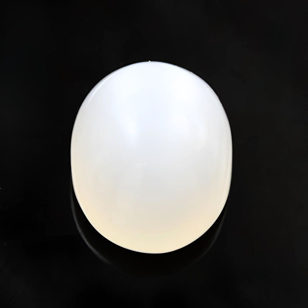 5.7Ct Natural Cloudy white Moonstone Oval Rashi Gemstone