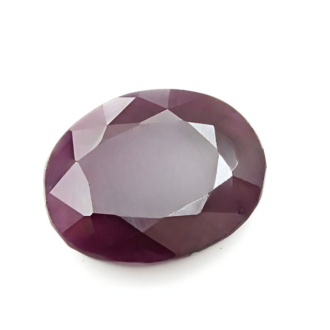 7.5Ct Natural Purplish Red Ruby (Manik) Oval Faceted Gemstone