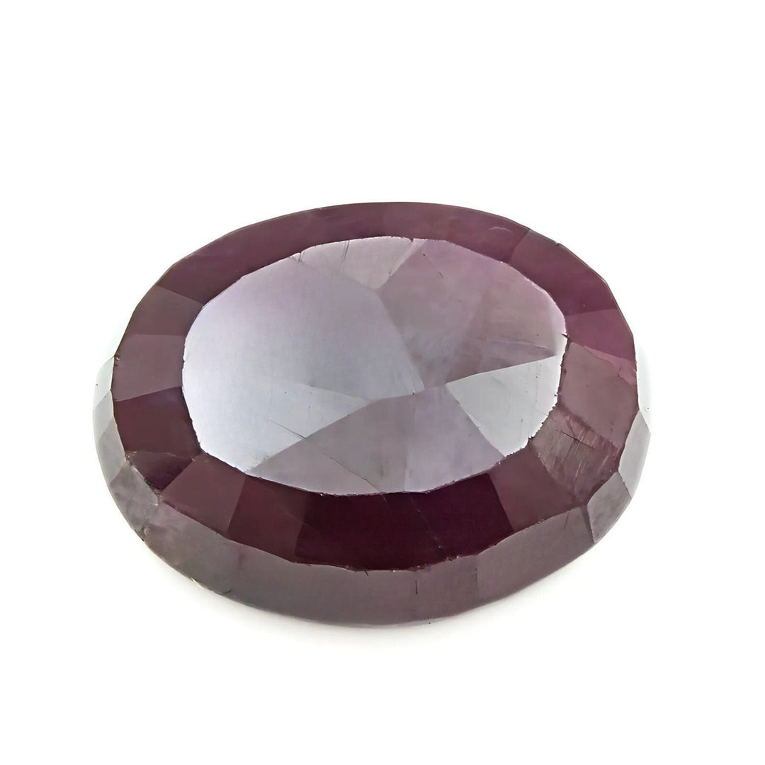 7.5Ct Natural Purplish Red Ruby (Manik) Oval Faceted Gemstone