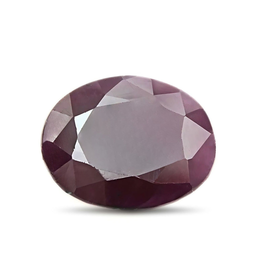 7.5Ct Natural Purplish Red Ruby (Manik) Oval Faceted Gemstone