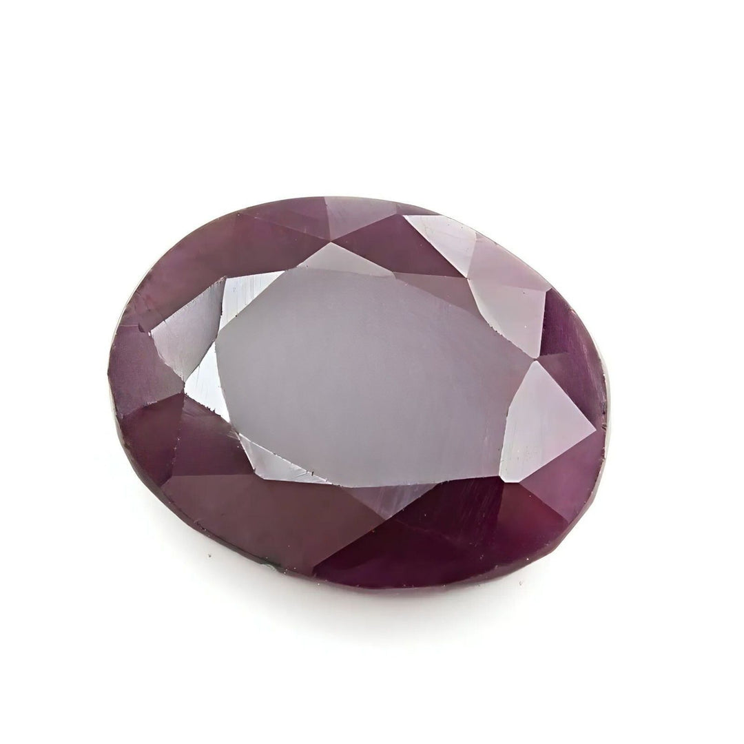 7.5Ct Natural Purplish Red Ruby (Manik) Oval Faceted Gemstone