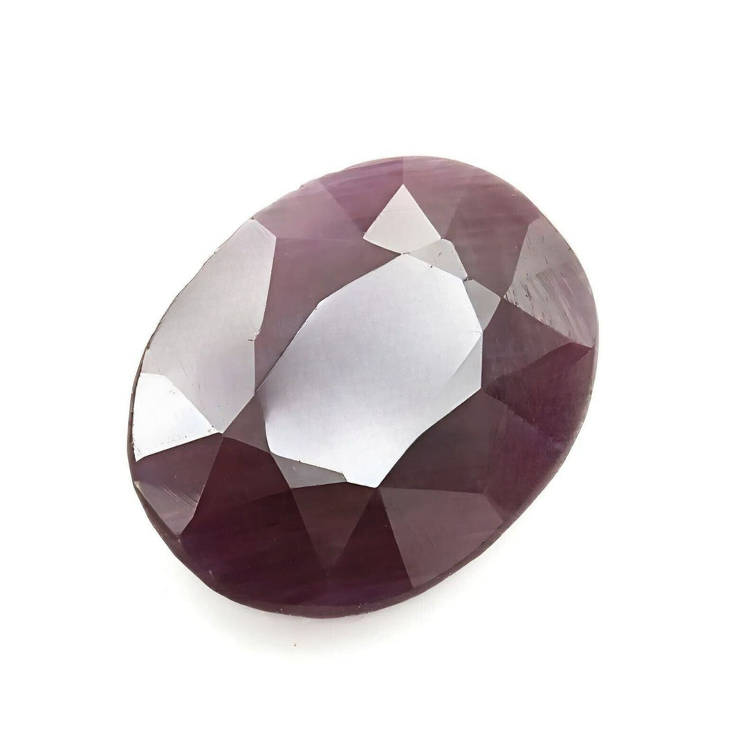 7Ct Natural Purplish Red Ruby (Manik) Oval Faceted Gemstone