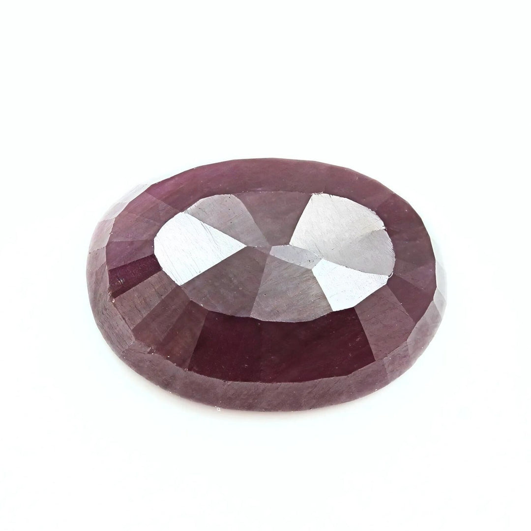 7Ct Natural Purplish Red Ruby (Manik) Oval Faceted Gemstone