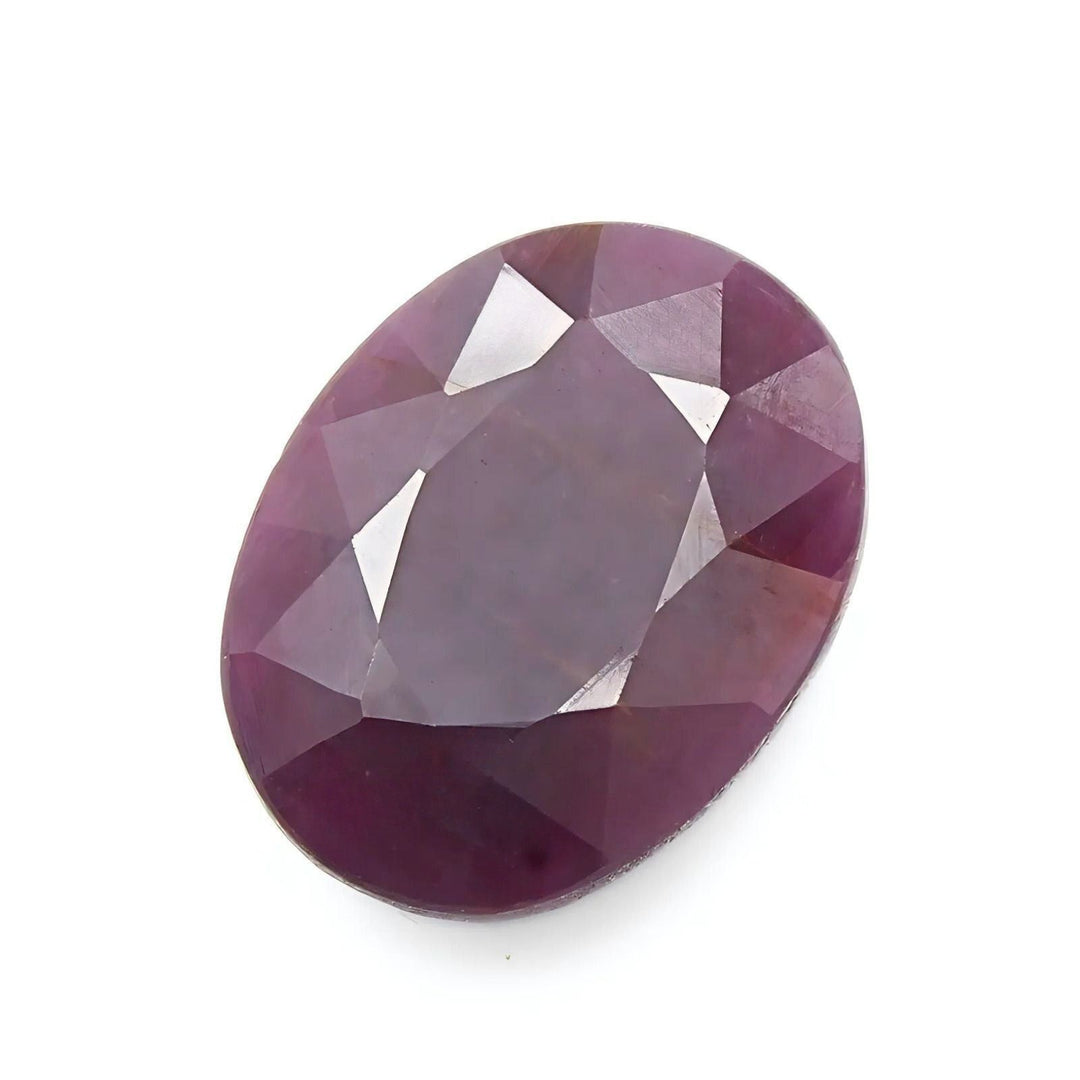 6.6Ct Natural Purplish Red Ruby (Manik) Oval Faceted Gemstone