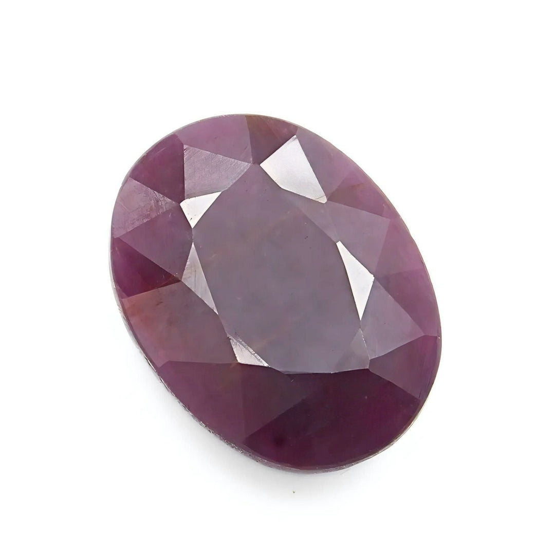 6.6Ct Natural Purplish Red Ruby (Manik) Oval Faceted Gemstone