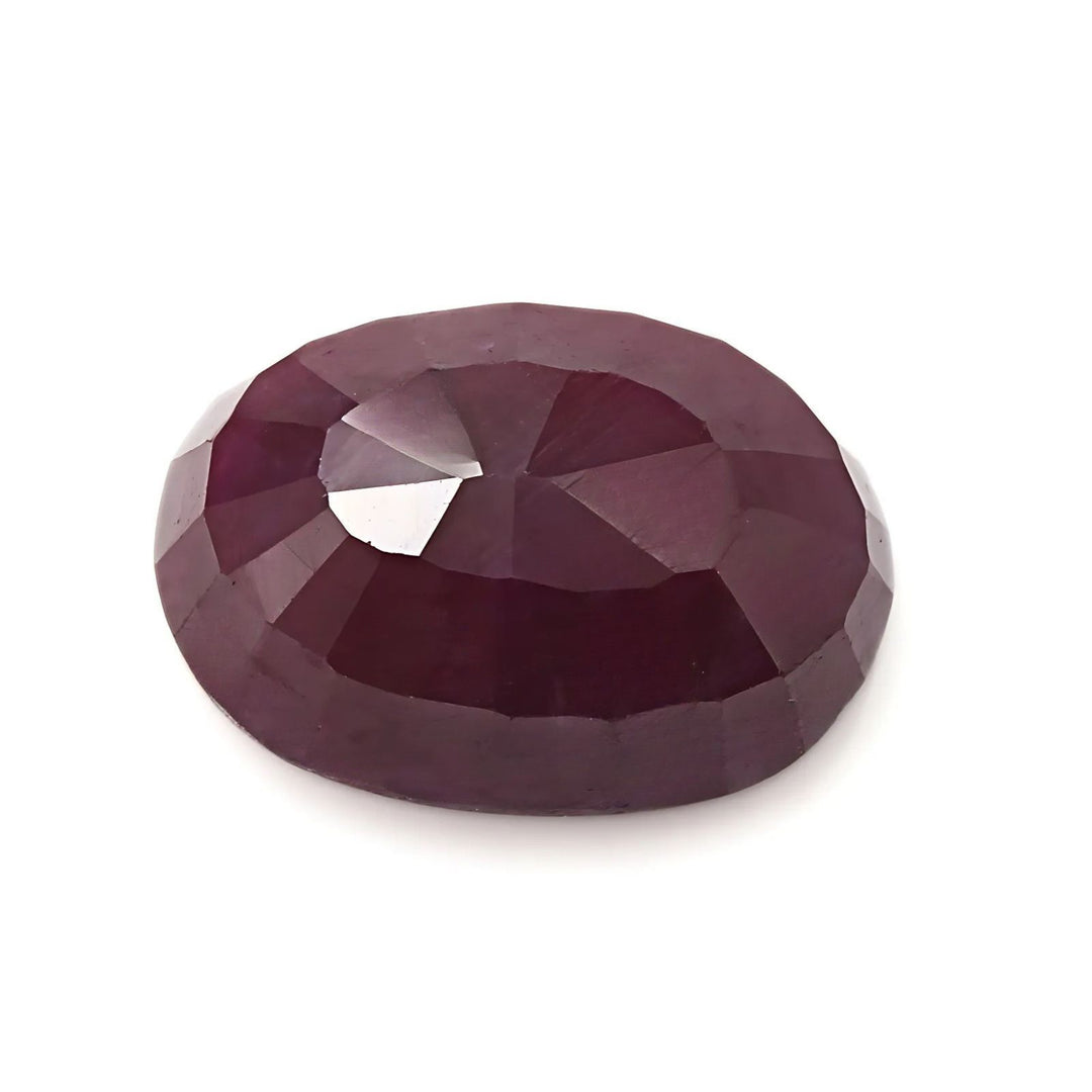 7.6Ct Natural Purplish Red Ruby (Manik) Oval Faceted Gemstone