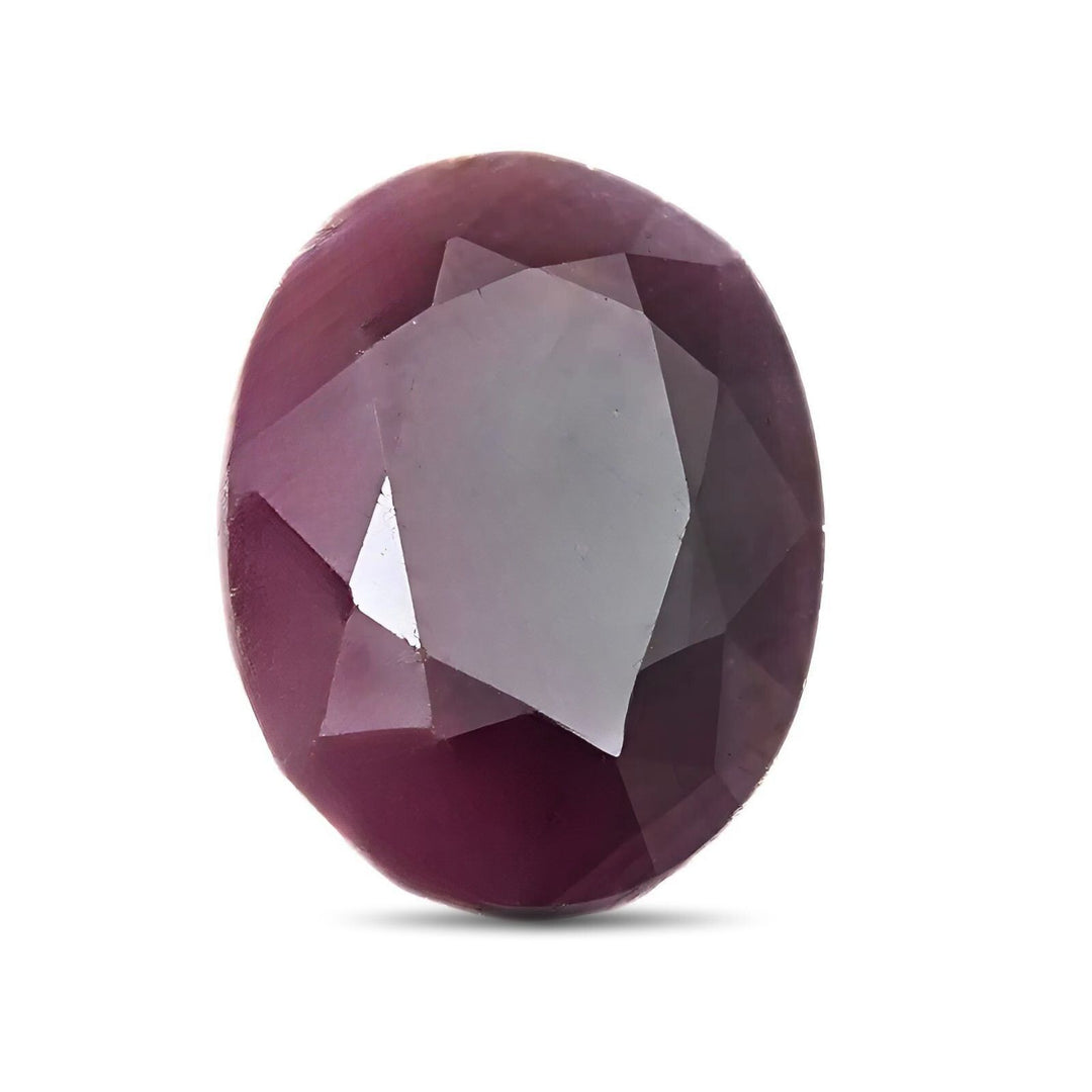 8.5Ct Natural Purplish Red Ruby (Manik) Oval Faceted Gemstone