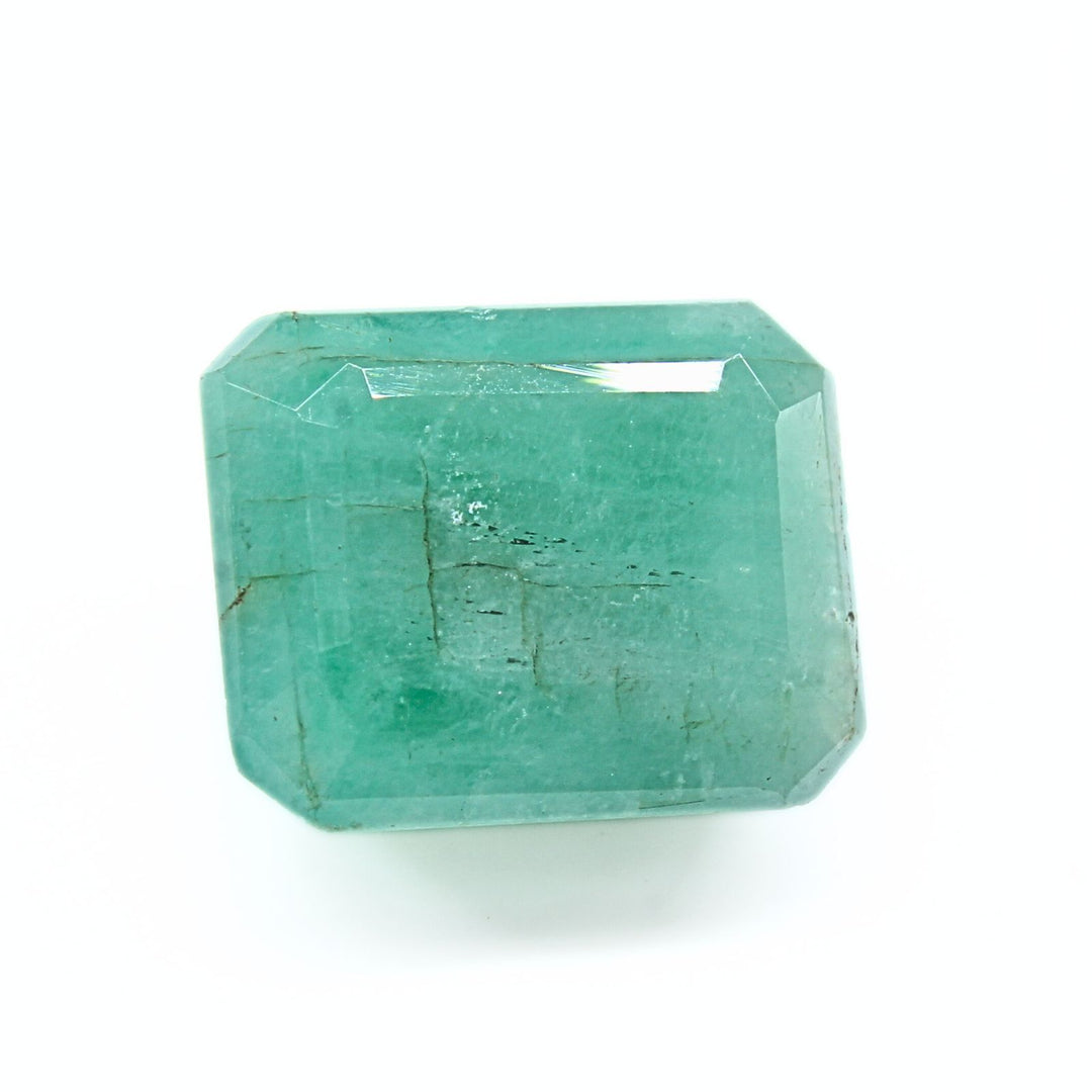 4Ct Natural Green Emerald (Panna) Rectangle Cut Gemstone