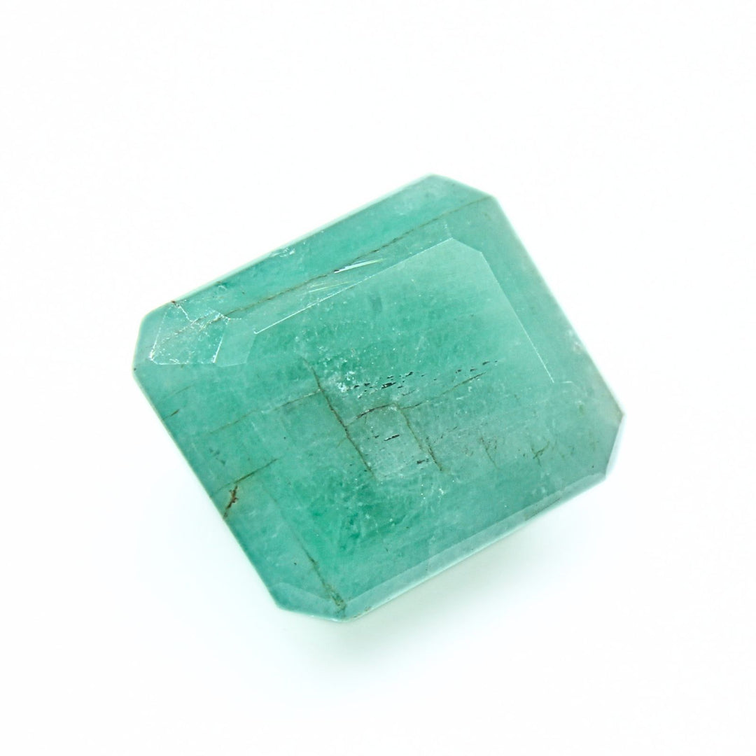 4Ct Natural Green Emerald (Panna) Rectangle Cut Gemstone