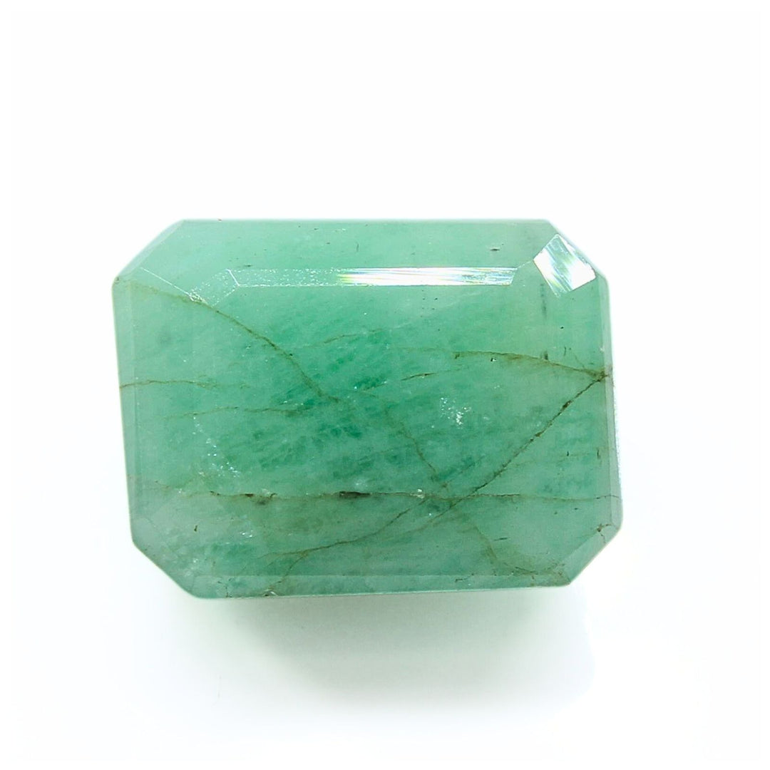 3.8Ct Natural Green Emerald (Panna) Rectangle Cut Gemstone
