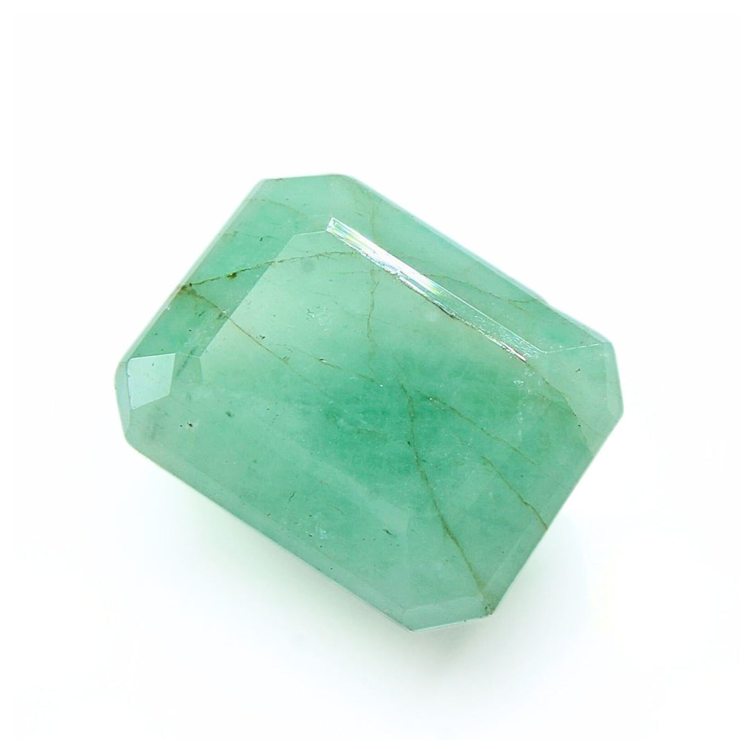 3.8Ct Natural Green Emerald (Panna) Rectangle Cut Gemstone