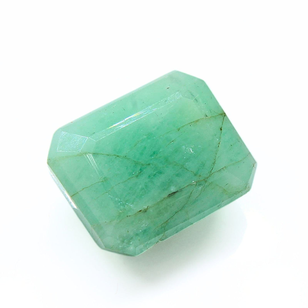 3.8Ct Natural Green Emerald (Panna) Rectangle Cut Gemstone