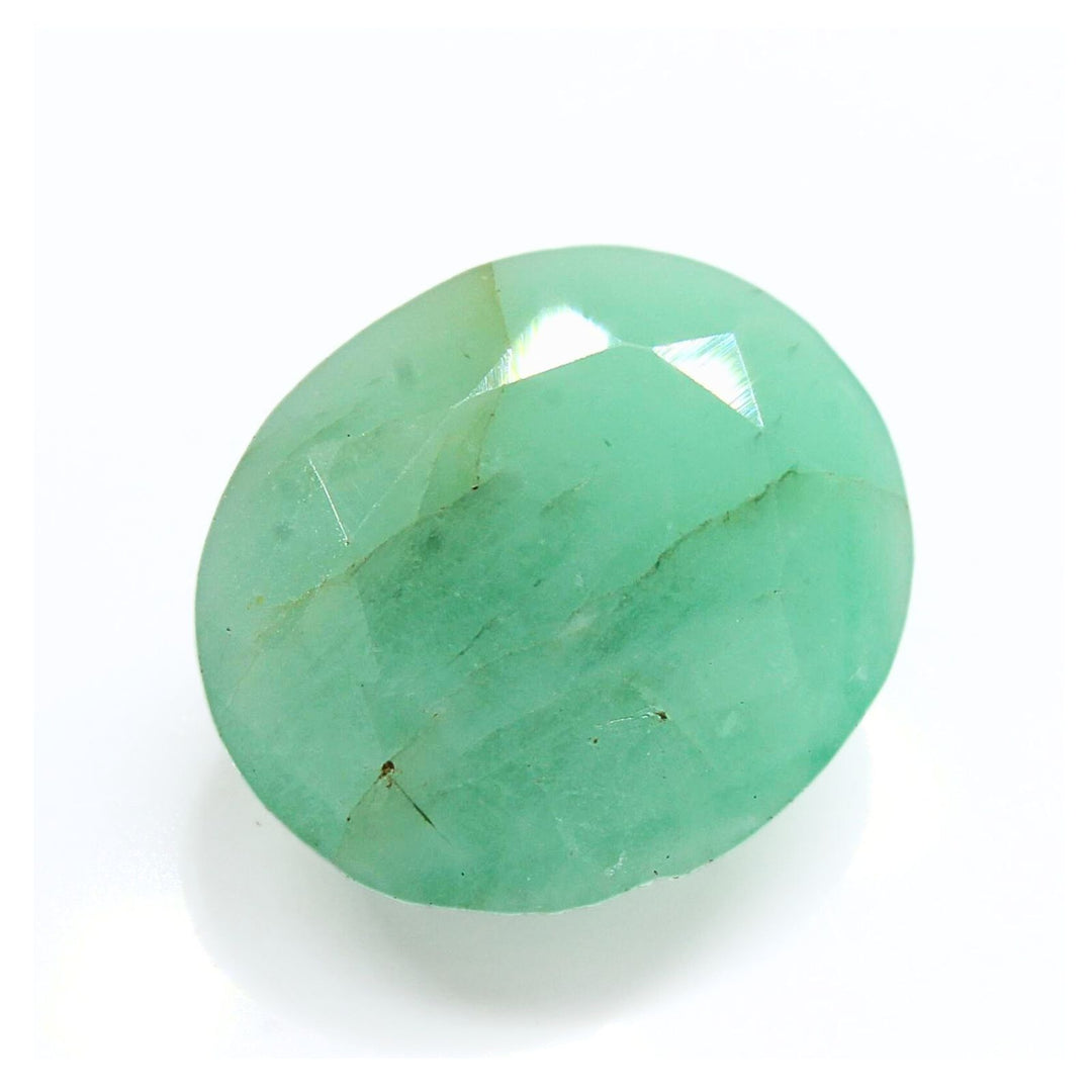 3.7Ct Natural Green Emerald (Panna) Oval Cut Gemstone