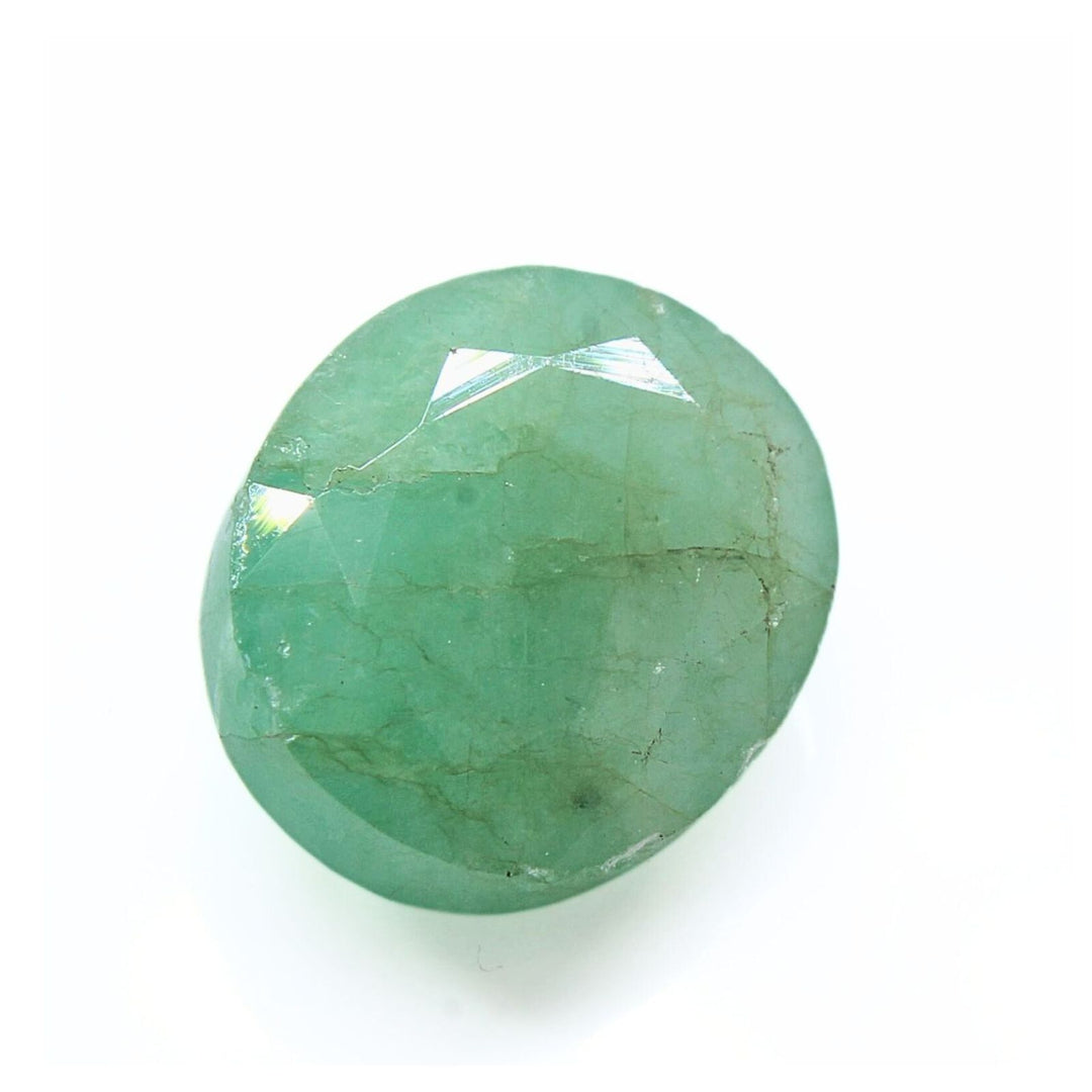 4.7Ct Natural Green Emerald (Panna) Oval Cut Gemstone