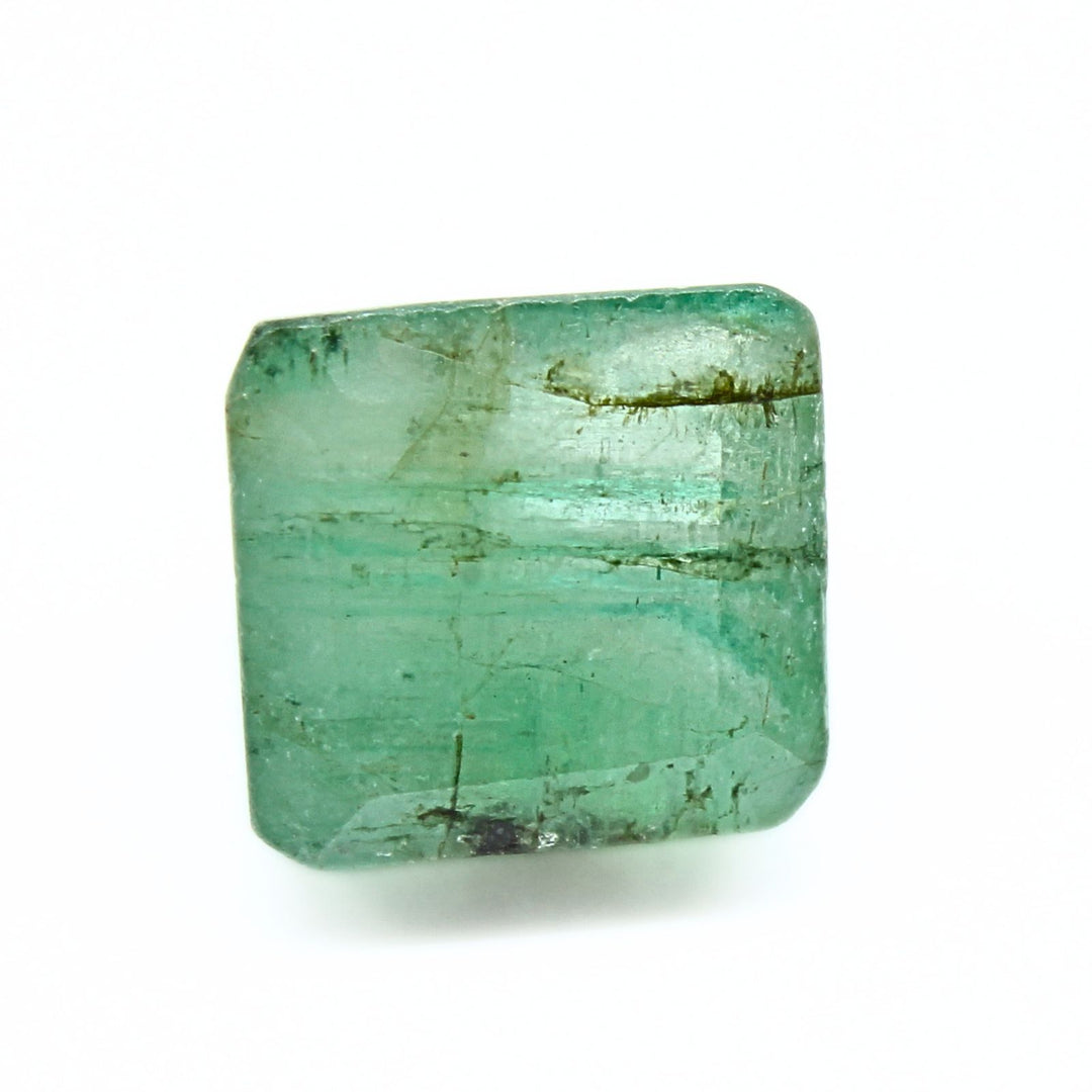 2.4Ct Natural Green Emerald (Panna) Rectangle Cut Gemstone