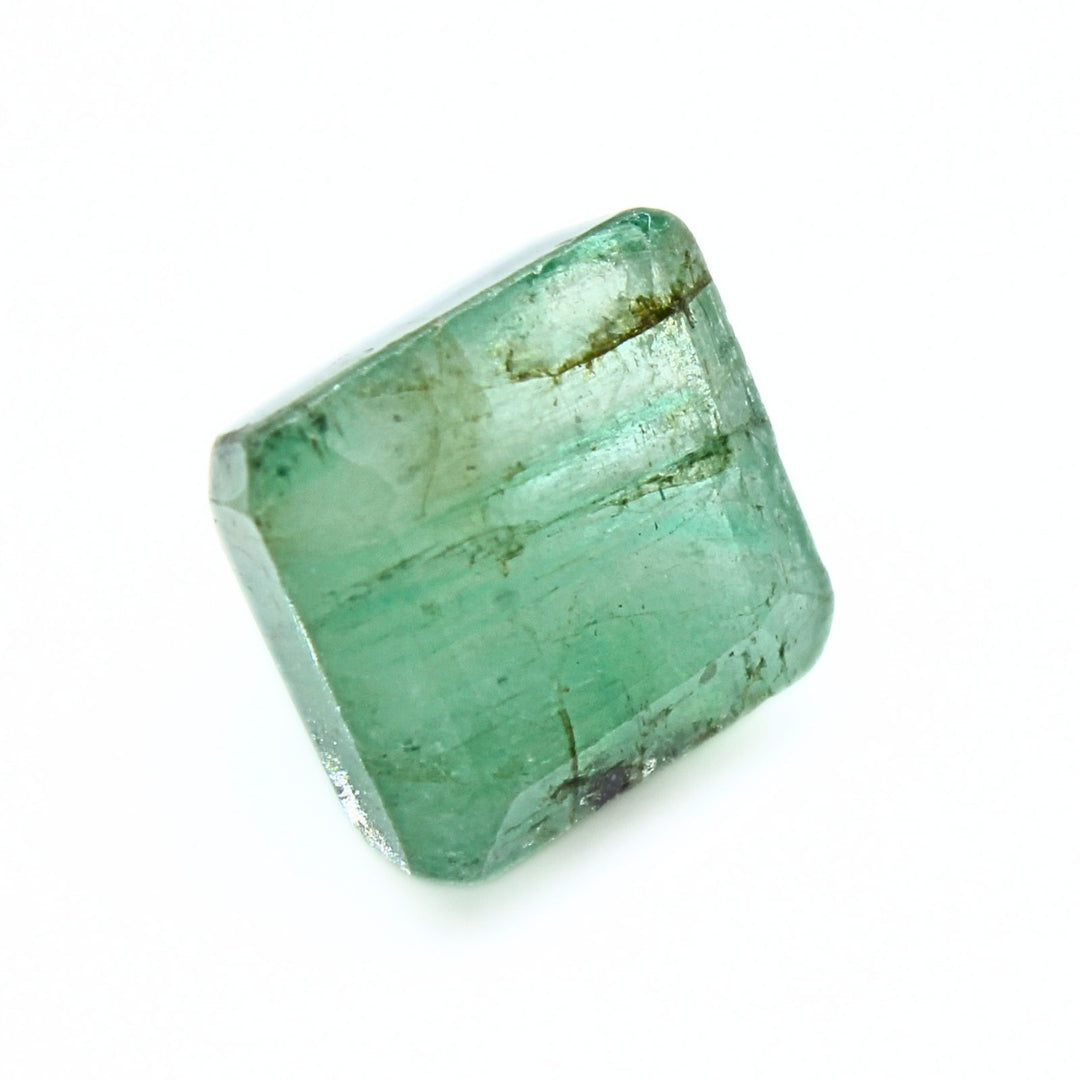2.4Ct Natural Green Emerald (Panna) Rectangle Cut Gemstone