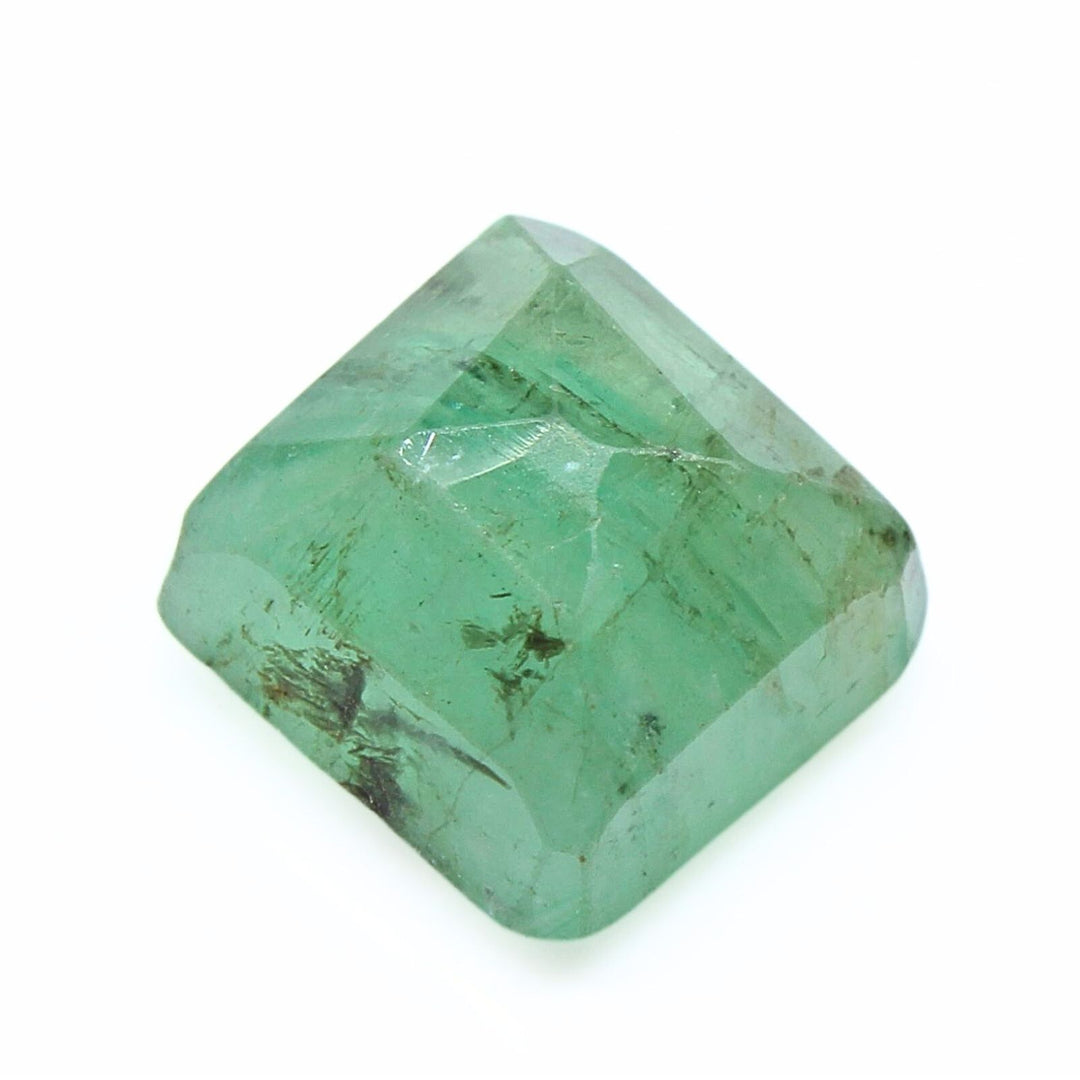 2.4Ct Natural Green Emerald (Panna) Rectangle Cut Gemstone