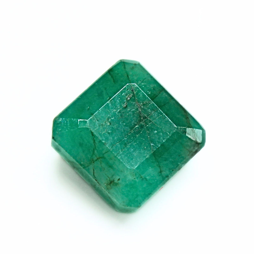 2.1Ct Natural Green Emerald (Panna) Square Cut Gemstone