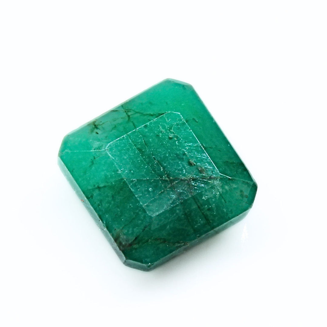 2.1Ct Natural Green Emerald (Panna) Square Cut Gemstone
