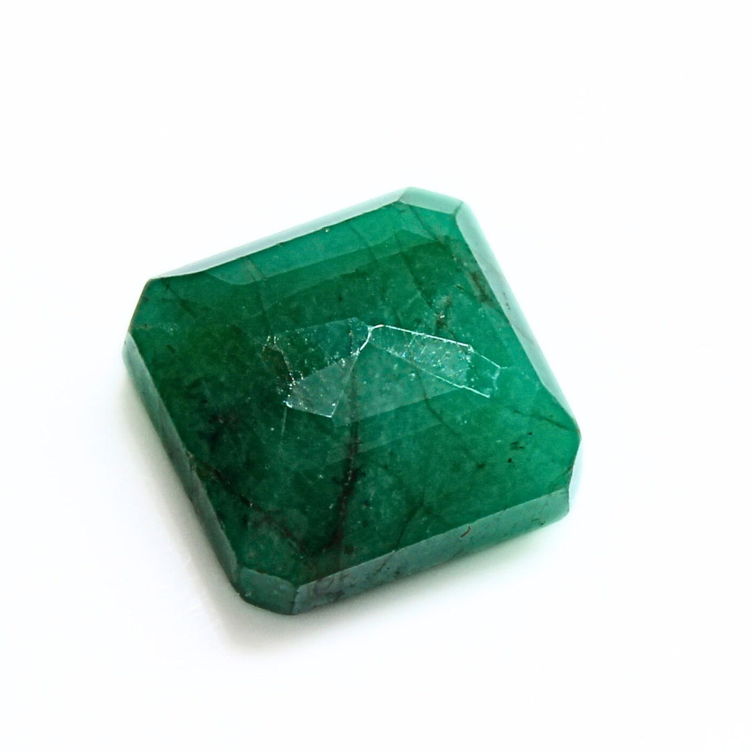 2.1Ct Natural Green Emerald (Panna) Square Cut Gemstone