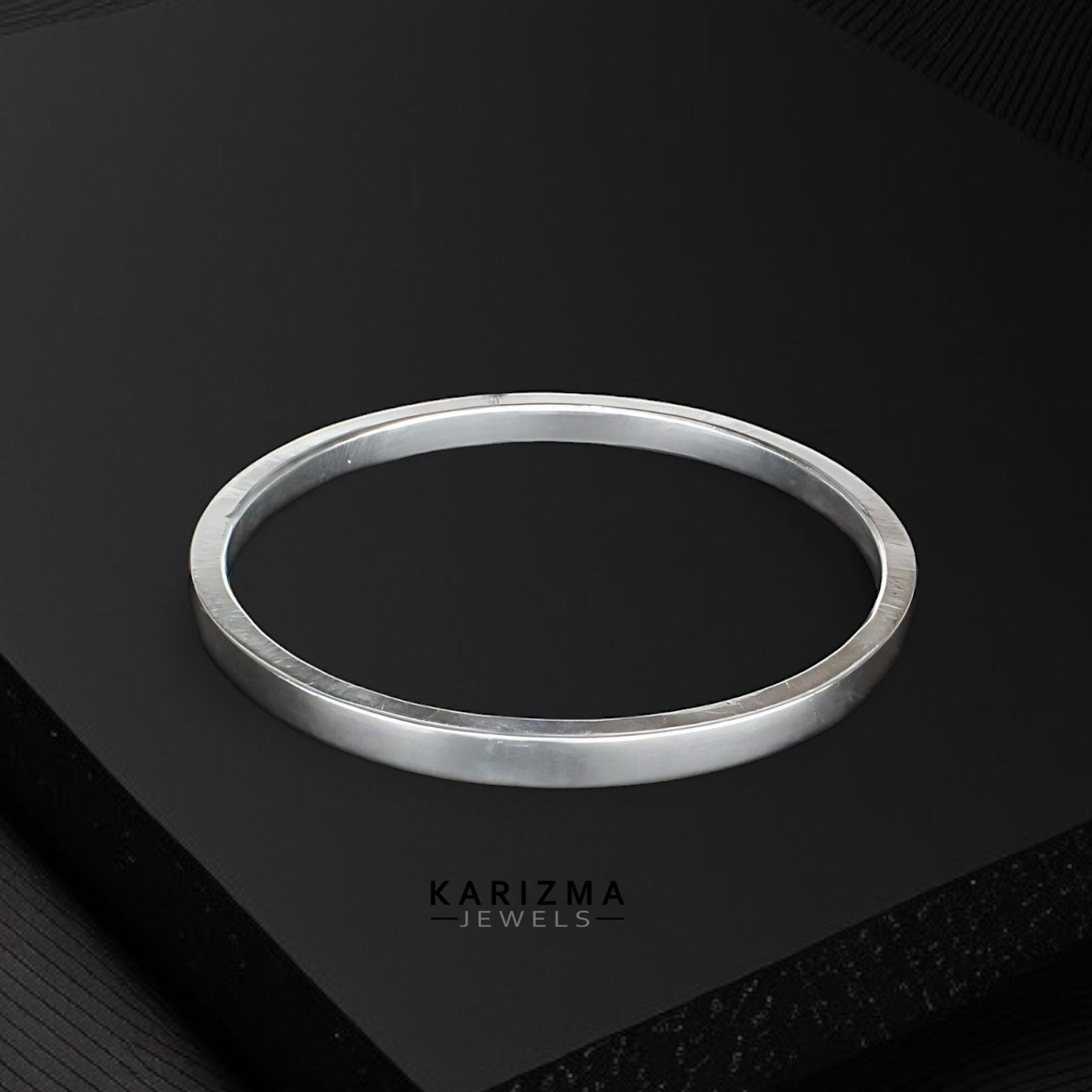 Buy handmade jointless casted solid pure silver bangle kada for red ...