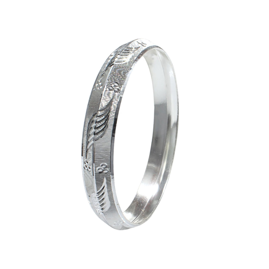 Real 990 Solid Silver Men's gorgeous Bangle Bracelet