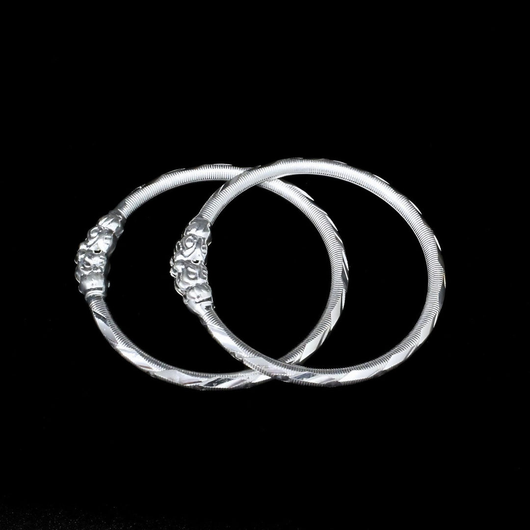 Real Sterling Silver new born baby Bangles Bracelet Pair - 4 CM