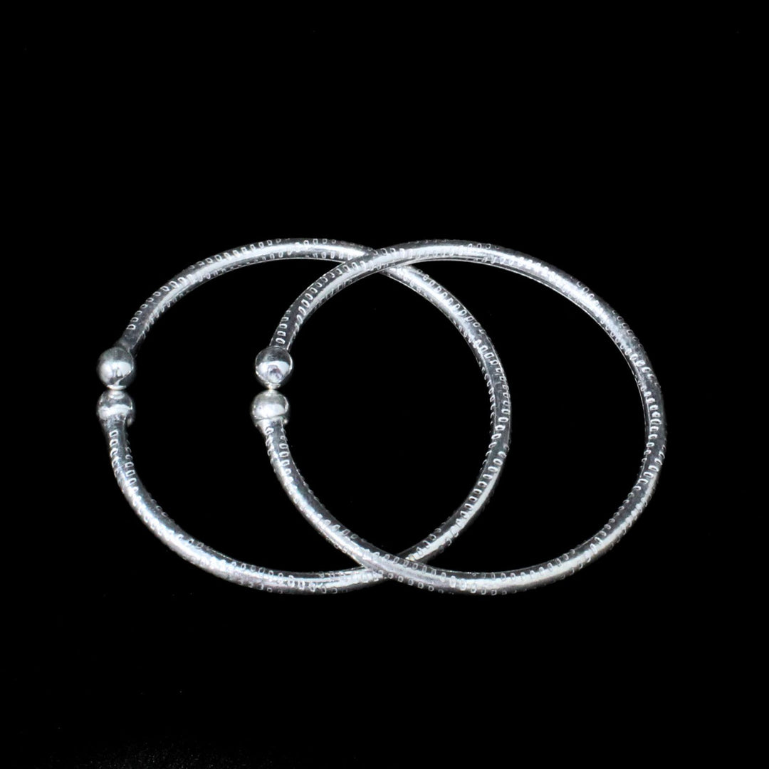 Real Silver jewelery for unisex Kids Bangles Kada Bracelet - Pair