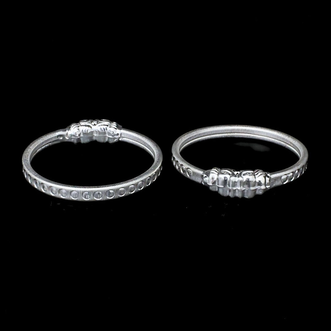 Real Sterling Silver pretty gifts Kids Bangles Bracelet Pair - 3.7 CM