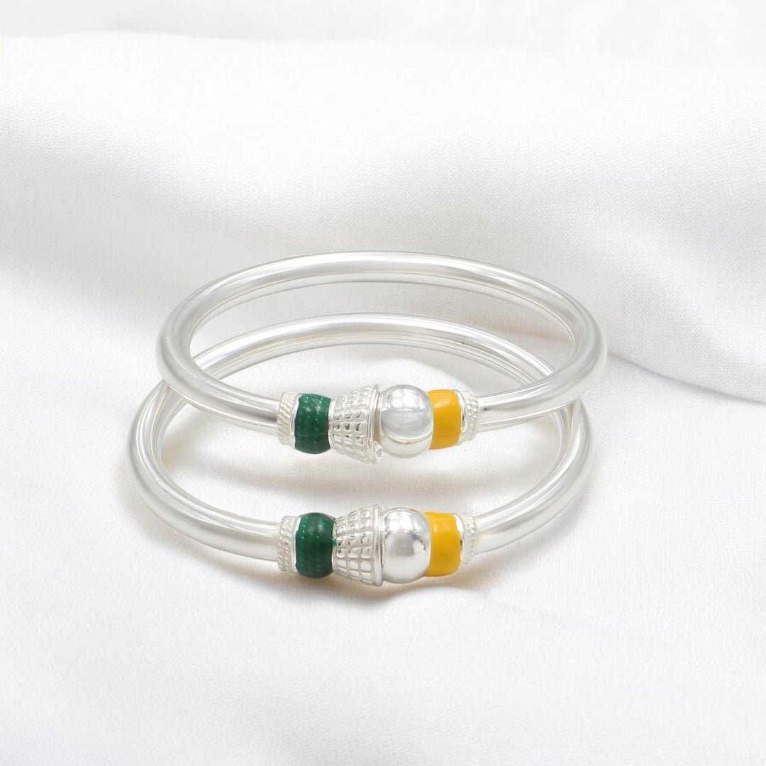 Fabulous 925 Real Sterling Silver kids Openable Bangle Bracelet - Pair