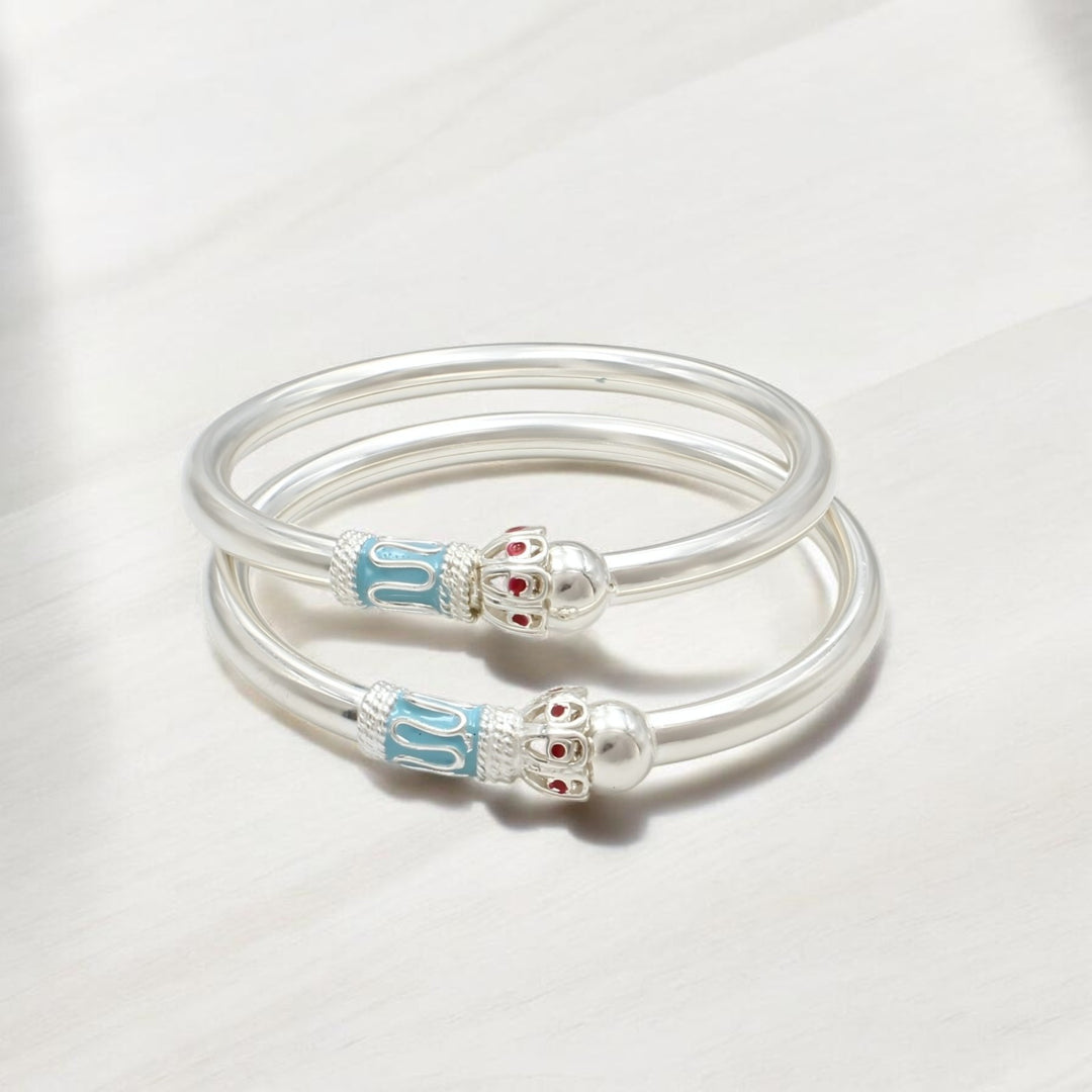 925 Real Silver Excellent kids Openable Bangle Bracelet - Pair