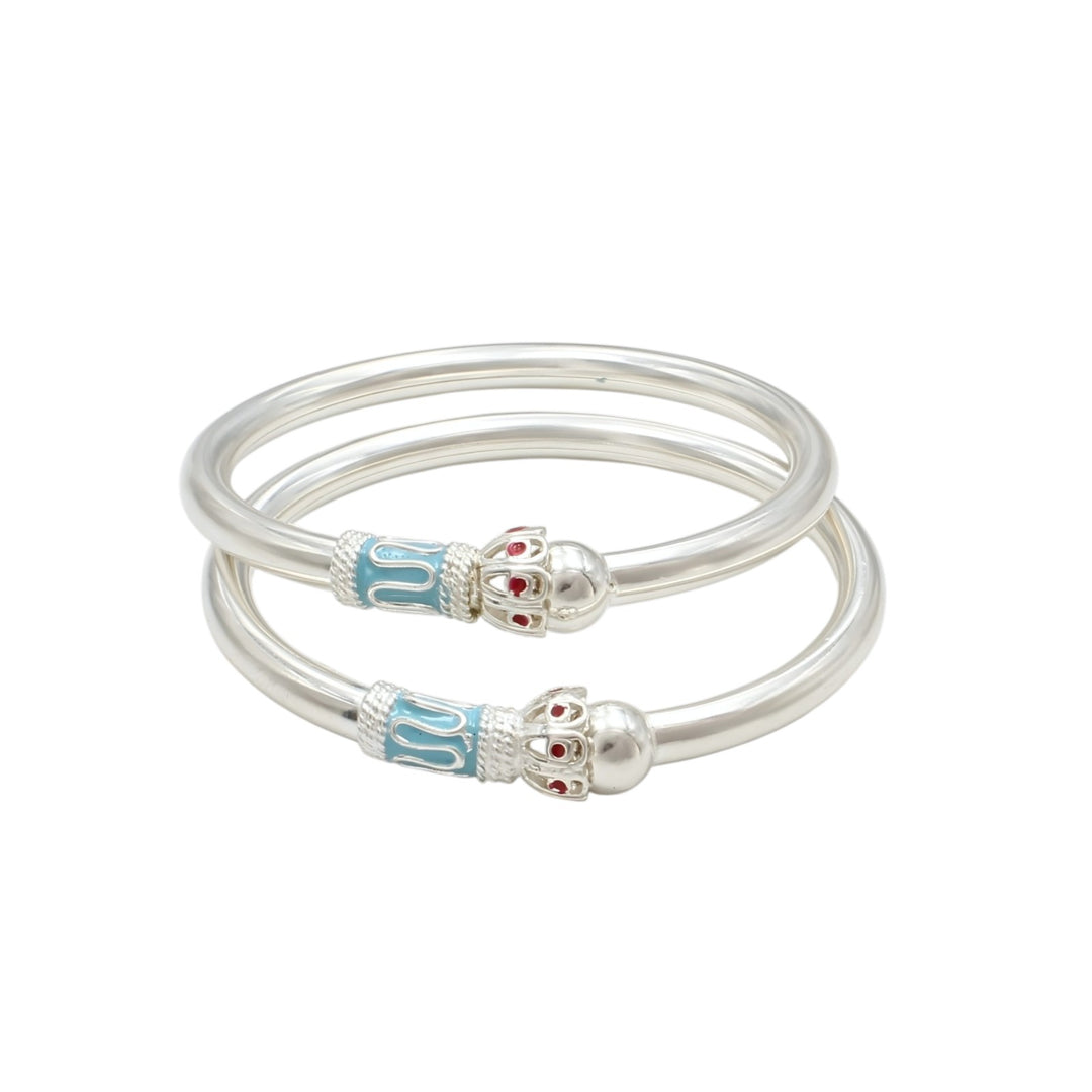 925 Real Silver Excellent kids Openable Bangle Bracelet - Pair