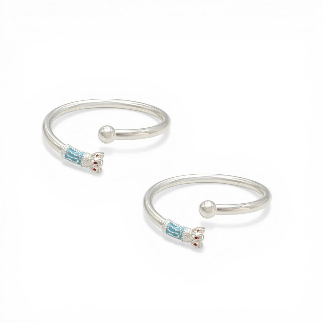 925 Real Silver Excellent kids Openable Bangle Bracelet - Pair