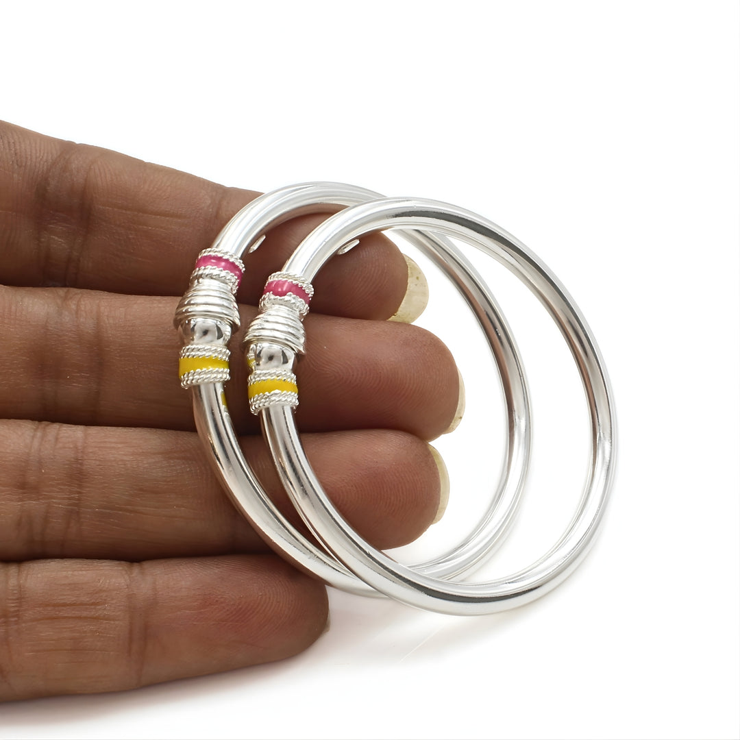 925 Real Sterling Silver Born/Toddler kids Openable Bangle Bracelet - Pair