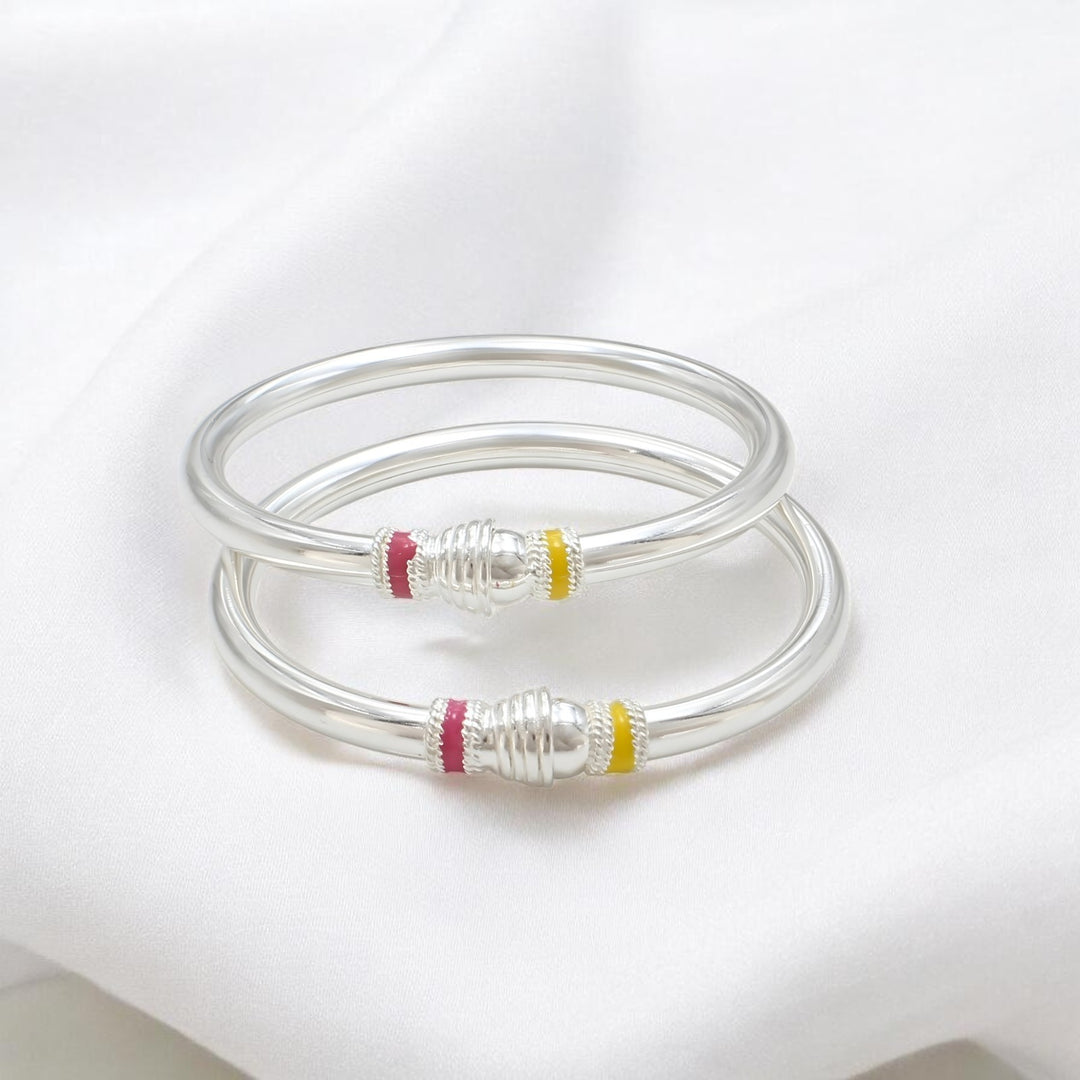 925 Real Sterling Silver Born/Toddler kids Openable Bangle Bracelet - Pair