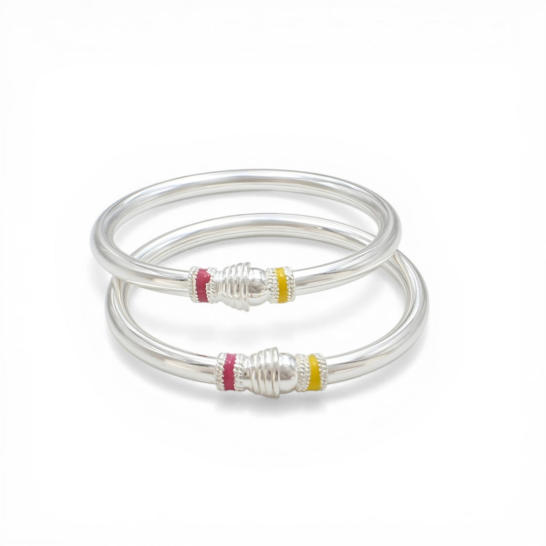 925 Real Sterling Silver Born/Toddler kids Openable Bangle Bracelet - Pair