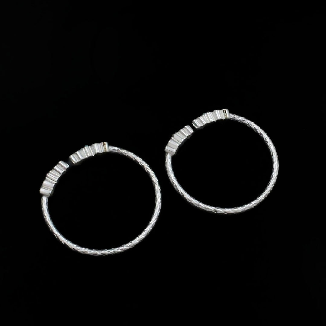 New Born 925 Real Sterling Silver cute sweethearts design kids Bangles Bracelet - Pair