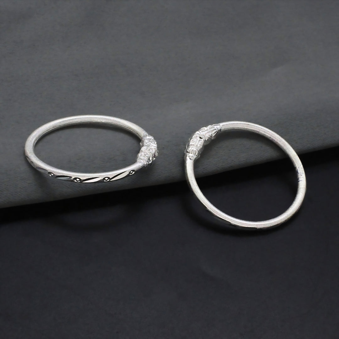 Designer Real Sterling Silver Baby Bangles Set