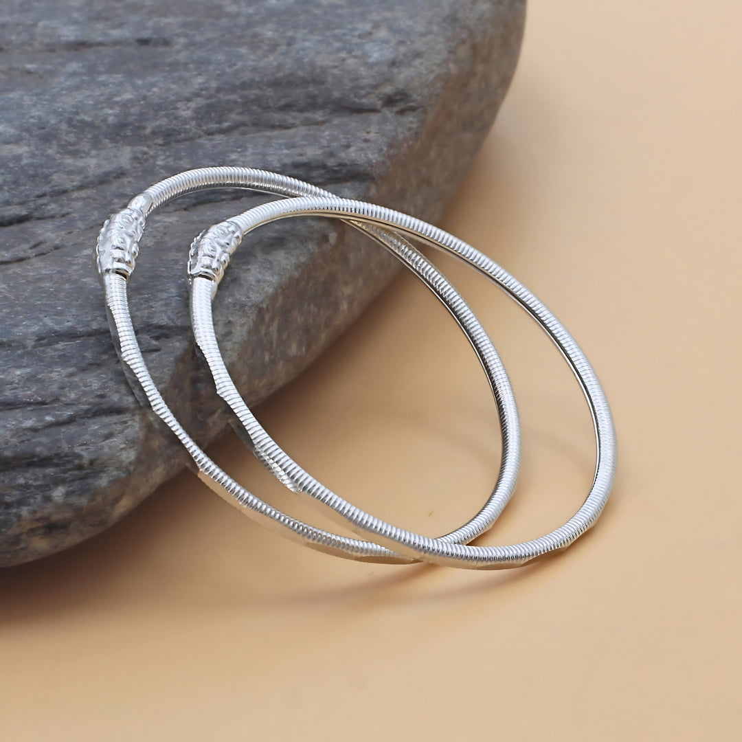 Lucky Elephant Design Real Sterling Silver Kids Bracelets Pair